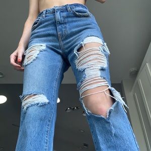 carmar blue ripped jeans
